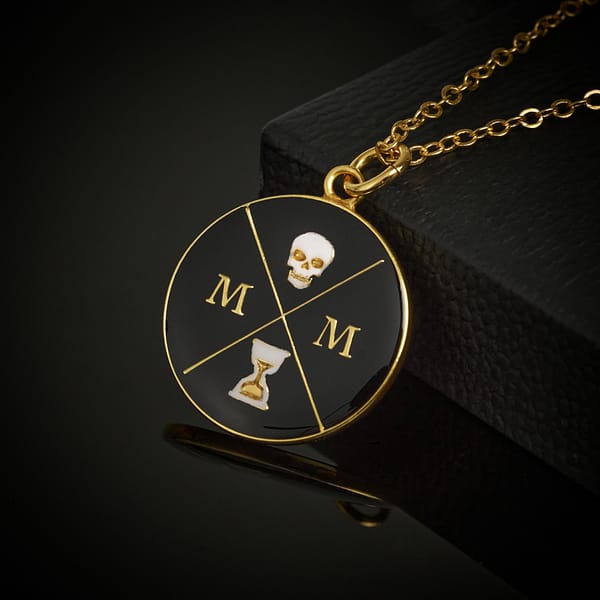 memento-mori-pendant-necklace-black-white-gold